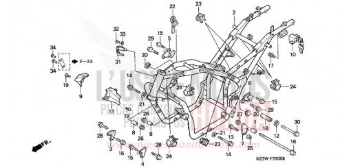 CARROSSERIE DE CHASSIS VF750CX de 1999
